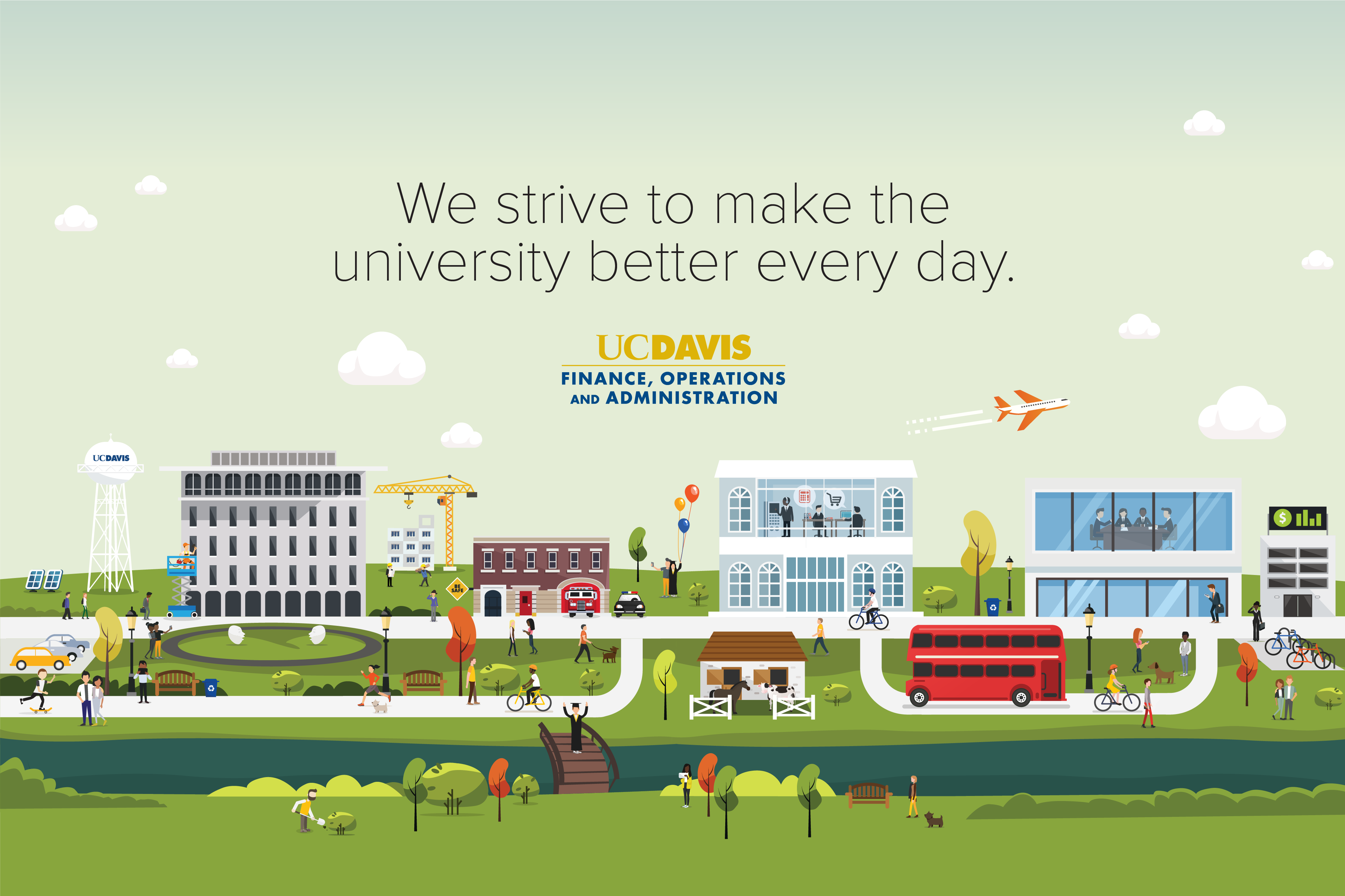 uc davis campus illustration