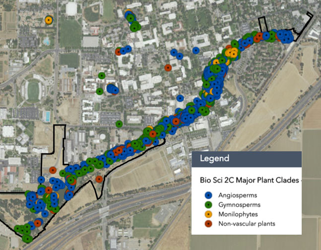 Map of student-collected data