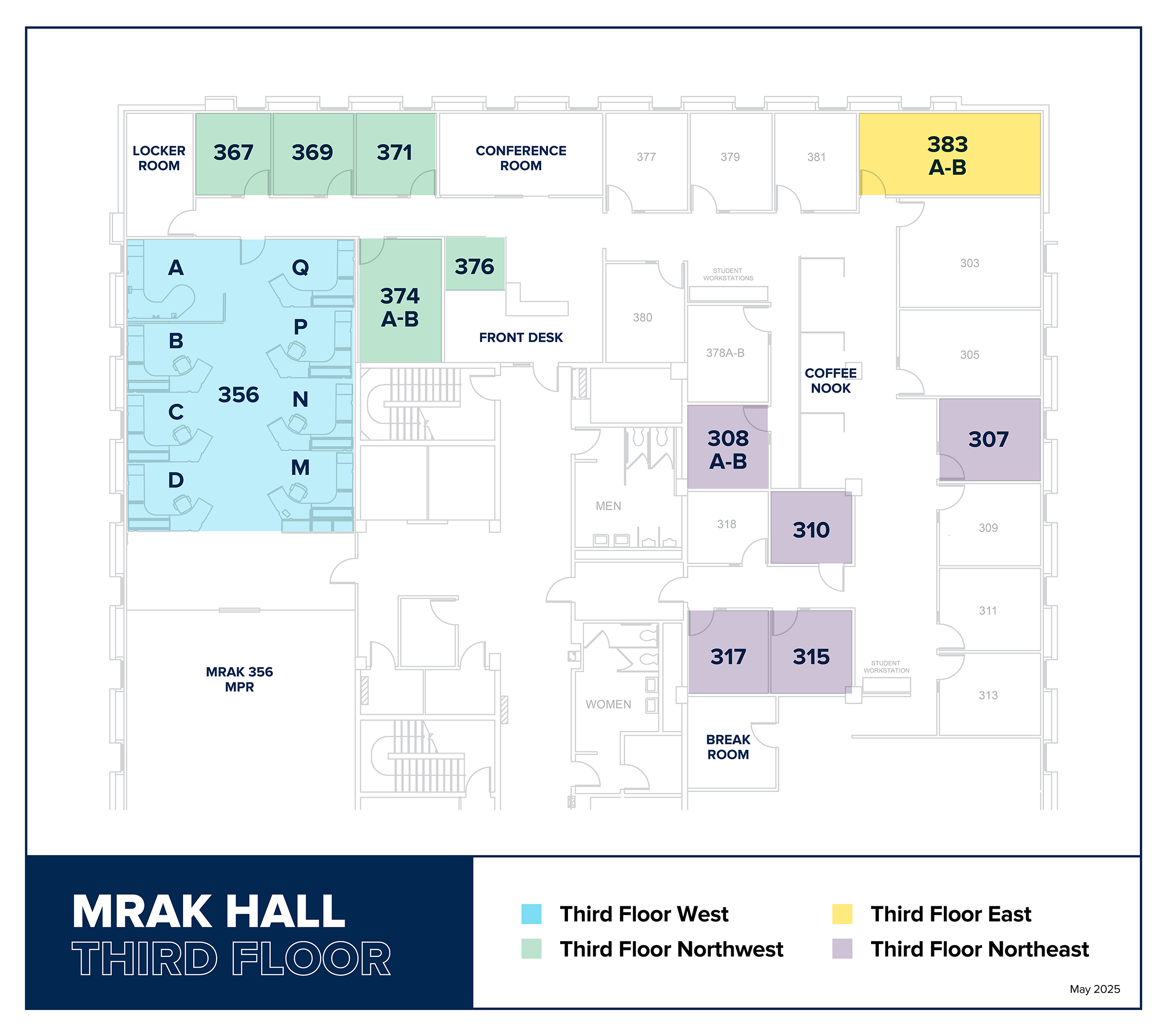 map of mrak third floor
