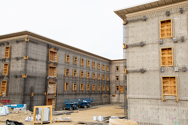 Chemistry building undergoing seismic construction