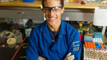 Evan Dumas, recipient of undergraduate student sustainability champion award