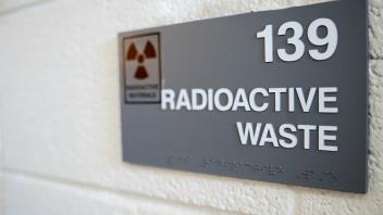 "Radioactive Waste" on room label