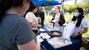 Staff members speak at the Staff and Faculty Health and Well-being table