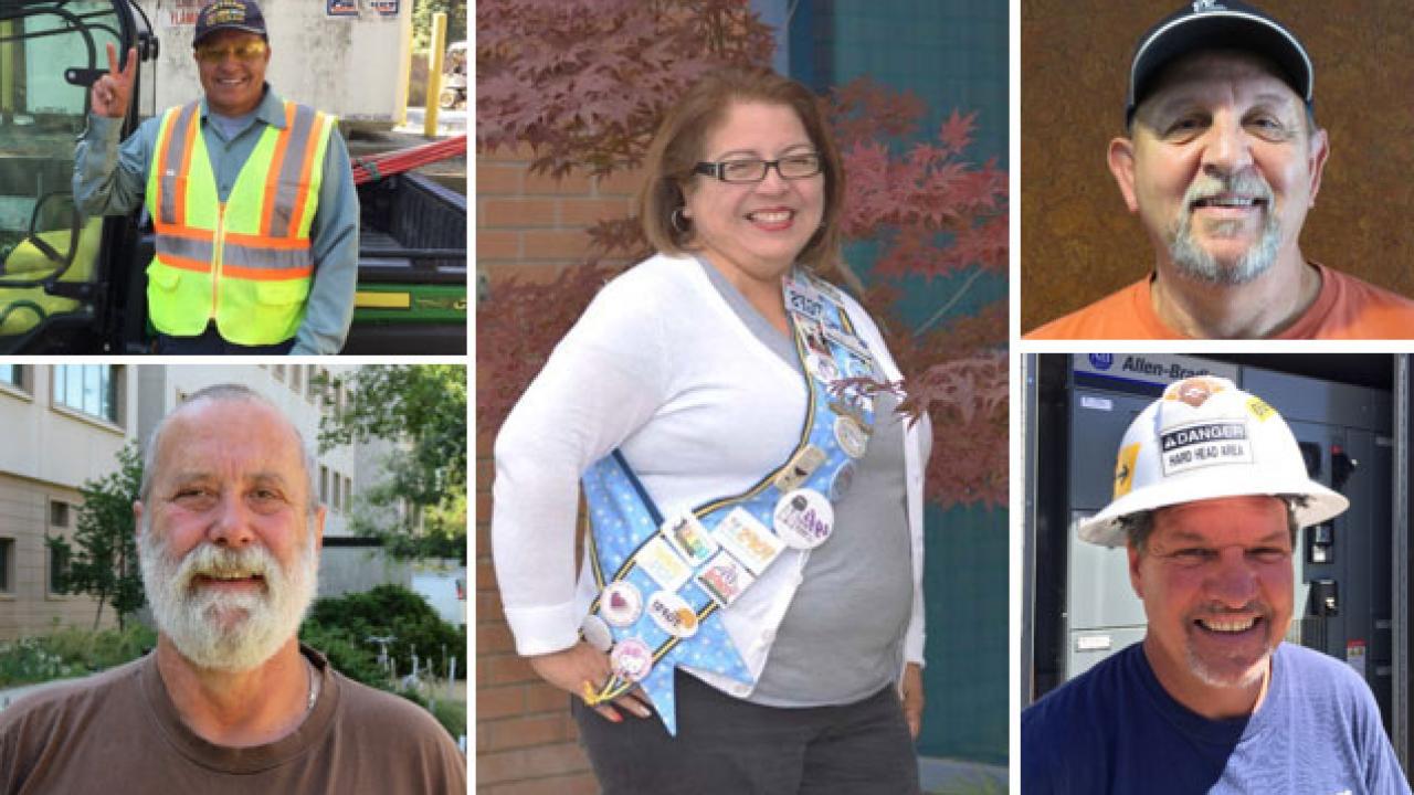 Photo collage of employees retiring in 2017.