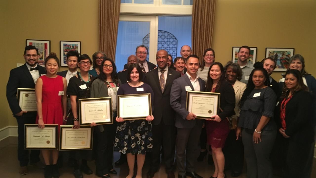 Group photo of award winners.