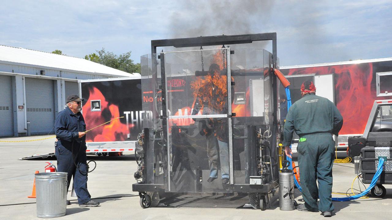 Photo of testing activity.