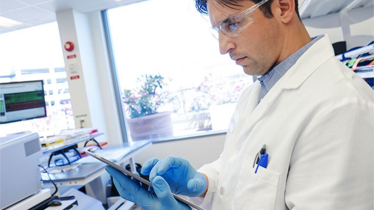 Photo of lab technician.