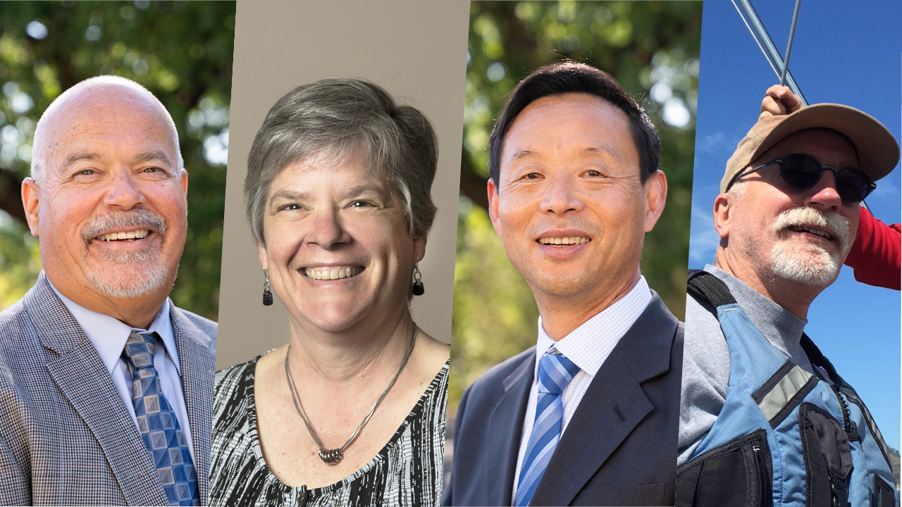 banner image with photos of four 2022 retirees