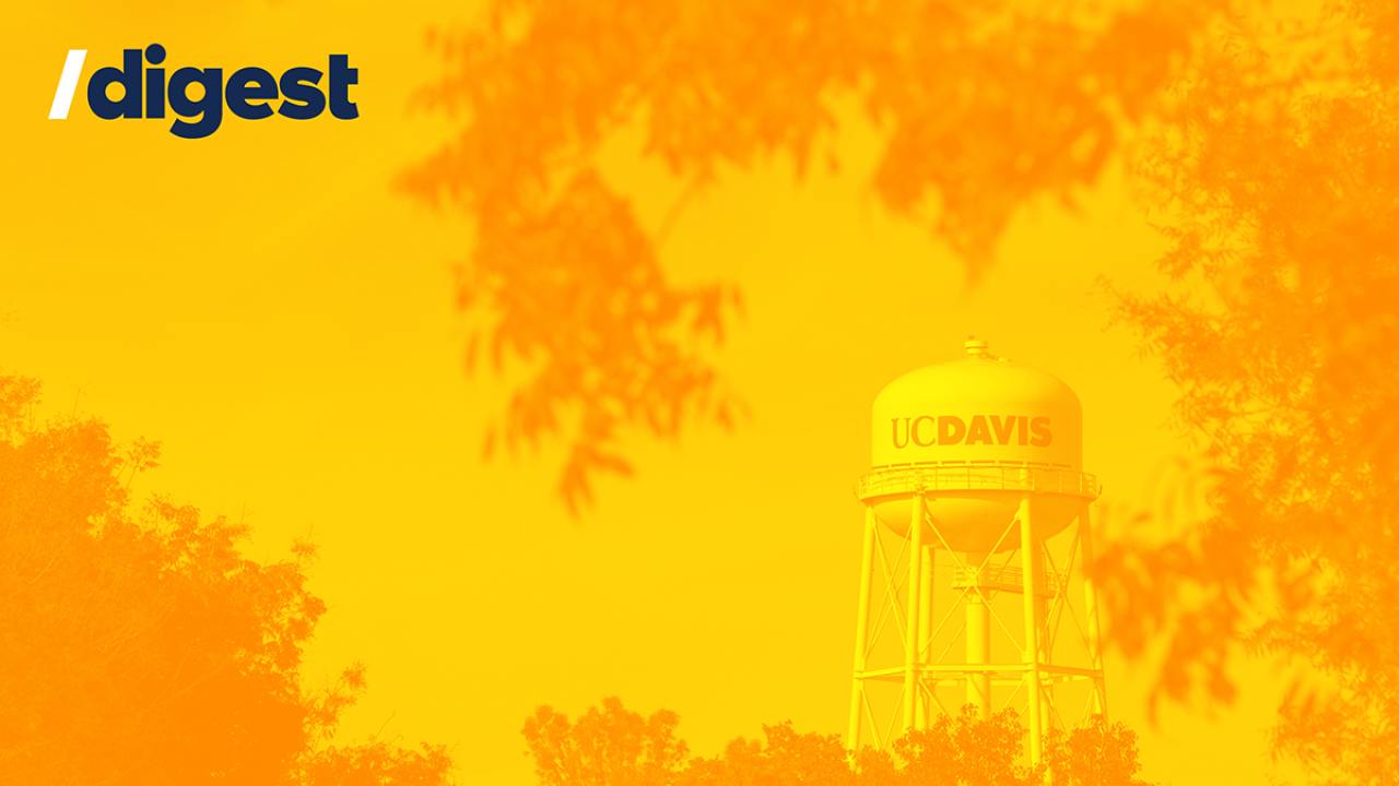 /digest peek through tre… UC Davis water tower