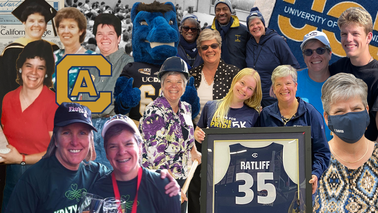 collage of Kelly Ratliff over the years, with friends, colleagues and family