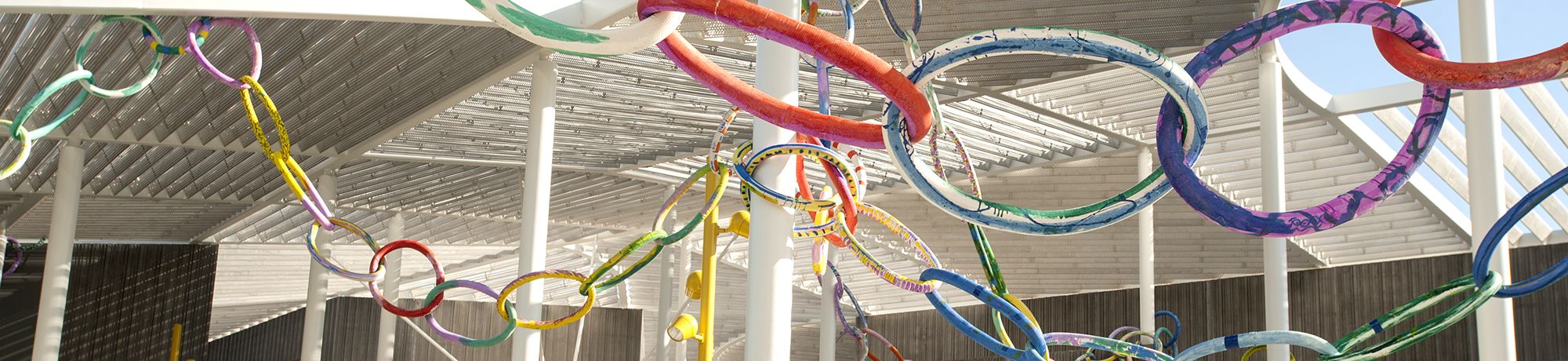 art installation outside of the uc davis manetti shrem museum