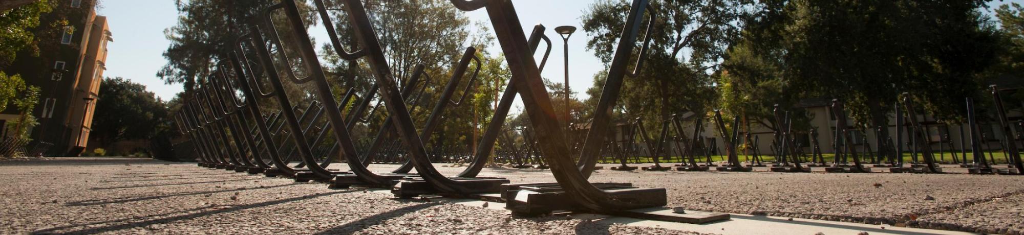 empty bike racks